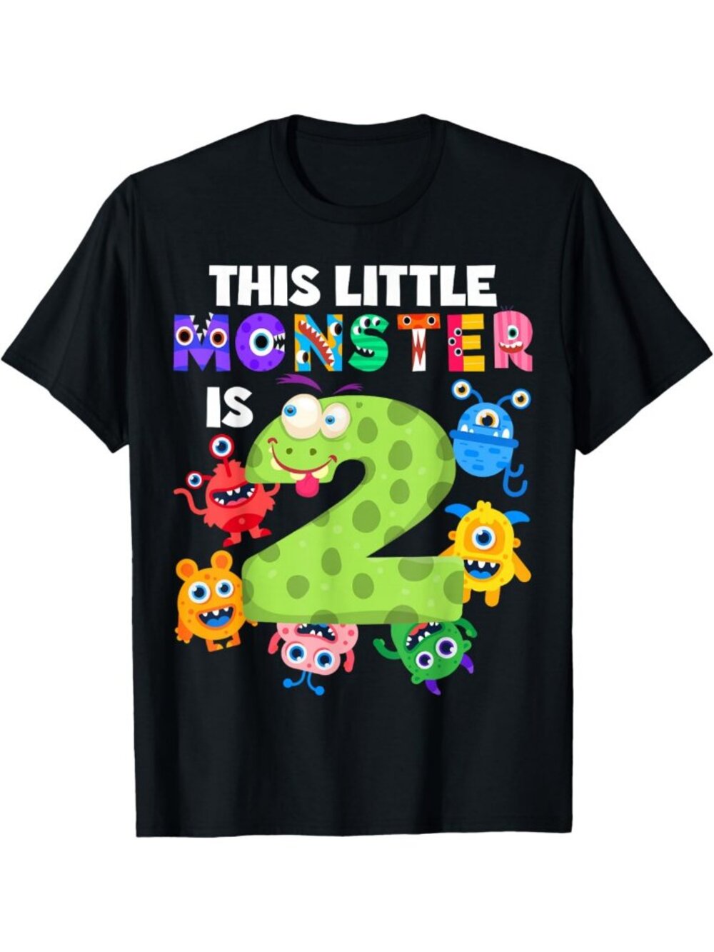 Adorable 2nd Birthday Alien T-Shirt for Kids - Fun Little Monster Party Tee